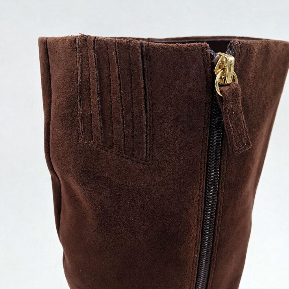 J.Crew Factory Sueded Snip-Toe Tall Boots Women's Size 9M Dark Walnut - Picture 12 of 16